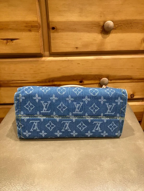 Blue Denim Mini Handbag with Trim - Picture 2 of 6